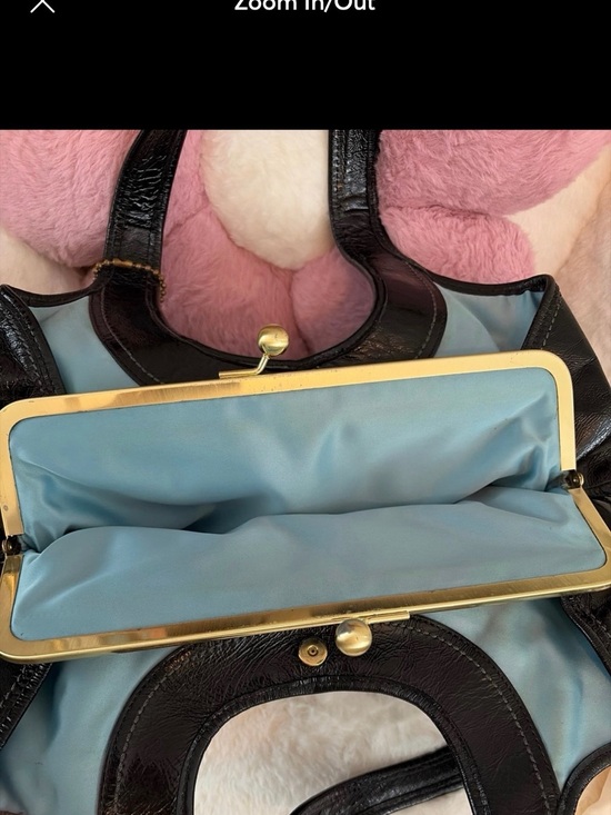 Coach Ergo Patent Leather Satchel with Kiss Lock